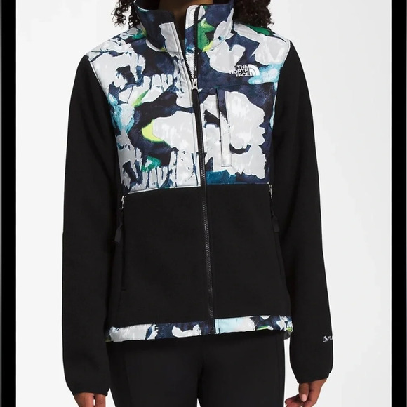 The North Face Women’s Plus Denali Fleece Jacket TNF Black Print Sz 1X NWOT - Picture 1 of 16